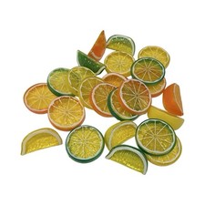 Artificial Fake Fruit Simulation Fake Lemon Slices/Cherries Home Party Decor USA
