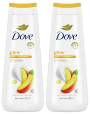 Dove Glowing Mango +Almond Butter 24HR Renewing Body Wash 20oz - Pack of 2