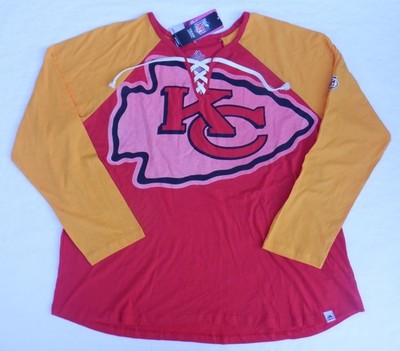 Majestic Women 1X Plus Size Kansas City Chiefs Long Sleeve Shirt - READ Defects