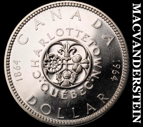 1964 Canadian Silver Dollar- Choice Gem Brilliant Uncirculated Luster #i429