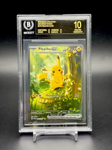 BGS 10 BLACK LABEL - 2026 Pokemon Ascended Heroes 276/217 Pikachu Ex SIR - POP 6