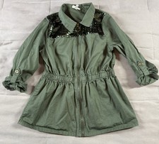 Self Esteem Womens Full Length Zipper Black Sequin Mini Dress Green Size L
