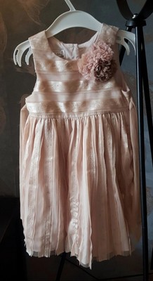Pippa & Julie Festkleid Roségold Größe 92 Tüll Schleife Hochwertig