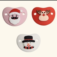 3 pack Christmas Holiday Pacifier Set - Unisex - 0-18 months -