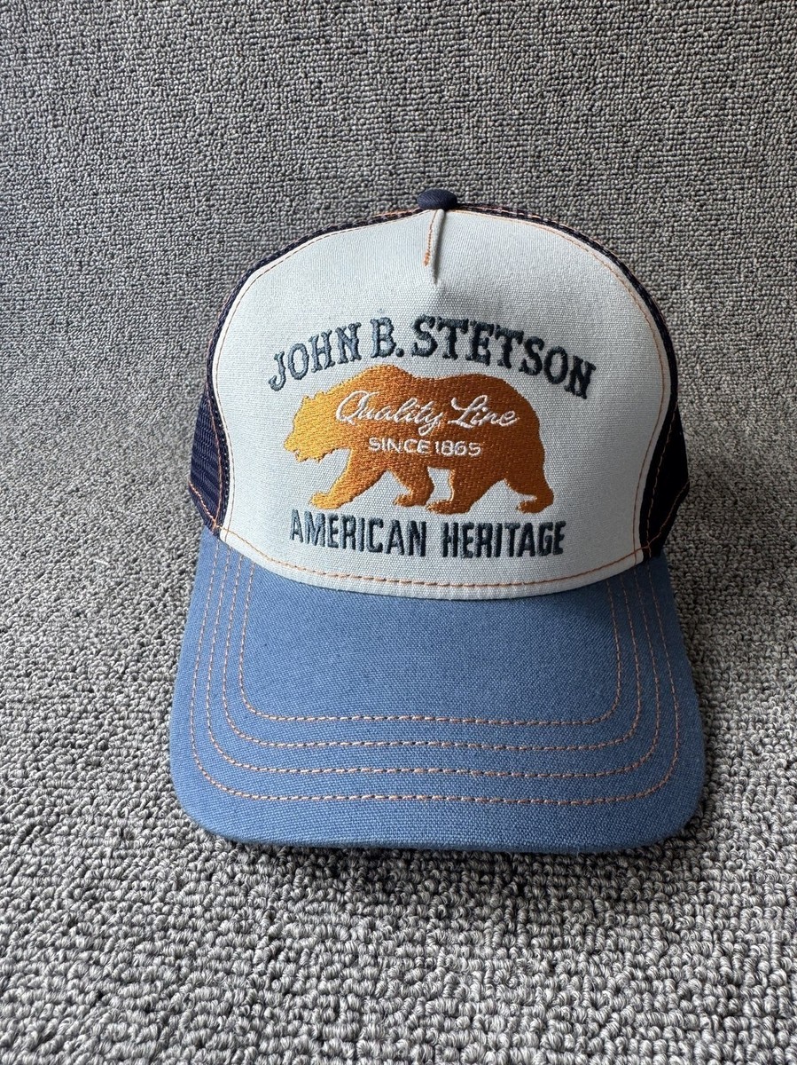 John B. Stetson American Heritage Trucker Cap Snapback Blue OSFM