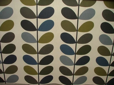 Orla Kiely Cotton Fabric Multi Stem Moss Curtain Upholstery Cushion Craft Blind