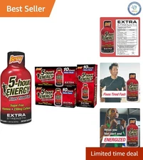 Berry Flavor Extra Strength Energy Shots - 30 Pack, Zero Calories and Sugar