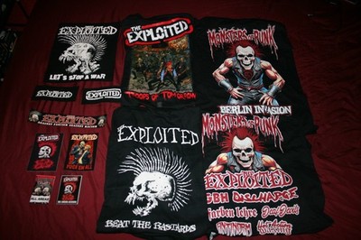 THE EXPLOITED,Fan package,3 t shirts ,Size XL,patches, pass,sticker,punk rock