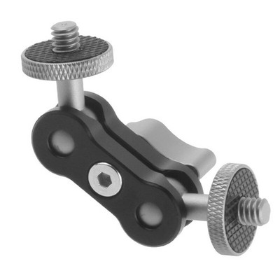 FEICHAO Doppelkugelkopf Magic Arm 1/4 Zoll Schraube CNC für SLR Kamerastativ