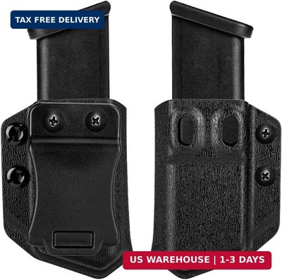 2 Pack Universal Mag Carrier IWB/OWB Magazine Holster Fits: 9mm/.40 Double/Si...