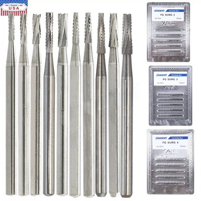 Dental Surgical Bur Long 557L 558 556 Carbide Burr 25mm High Speed SA