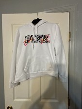 Victoria's Secret PINK White Floral Logo Perfect Pullover Hoodie