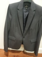 Worthington Women's Blazer Jacket Size 10 Gray Business Career Classic NWTs
