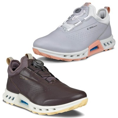 Ecco Damen Biom C4 Vollnarbenleder wasserdicht Boa ohne Spikes Golfschuhe