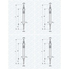 4x MAGNETI MARELLI GLÜHKERZEN 062900061304 passend für 4-ZYLINDER AUDI A1 A3 A4