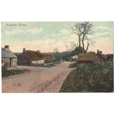 POLWARTH bei Duns und Greenlaw, Berwickshire Postkarte postalisch gebraucht 1915