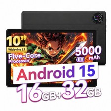 New Tablet 10.1" IPS Touch Android 15 Tablet 16GB RAM 32GB ROM Wifi5G Bluetooth