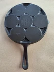 Vintage Griswold No 34 Cast Iron Plett Pan 2980A Small Block Logo - SITS FLAT