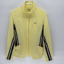 Vintage 90s Nike Silver Tag Windbreaker Full Zip Yellow Jacket Youth L 12-14