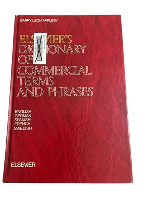 Elsevier's Dictionary of Commercial Terms and Phrases Appleby 1984 Multilingual