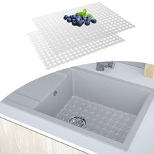 Sink Protectors Mat for Kitchen Sink - 2Pack Adjustable Kitchen Sink Mat Fast