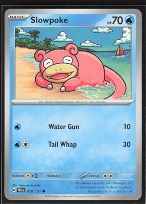 2025 Scarlet & Violet Series - Prismatic Evolutions Slowpoke Common #18