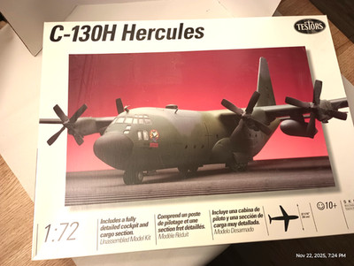 Testors Lockheed C-130H Hercules....1/72...Kit 665 Sealed Skill Level 2