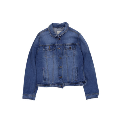 Universal Thread Damen Jeansjacke blau Cropped Knopfverschluss Größe L