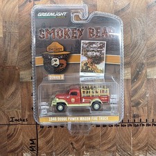 Greenlight Smokey Bear 1946 Dodge Power Wagon Fire Truck Red NEW