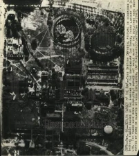 1943 Press Photo Aerial view of bombed Mariendorf Gas Works during WWII, Germany