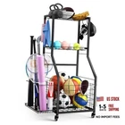Sports Equipment Garage Organizer,Garage Ball Storage Rack for Sports Black