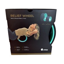 Chirp Relief Wheel Back Muscle Roller 2 Pack NEW 10" 6" Extra Thick Spinal Canal