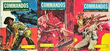 Lotto 3 fumetti Commandos Storie di guerra a fumetti Edizioni Bianconi 1973