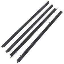 Black Rubber Inner Outer Door Window Belt Felt Sweep Kit 4PCS S10 Pickup 82-93