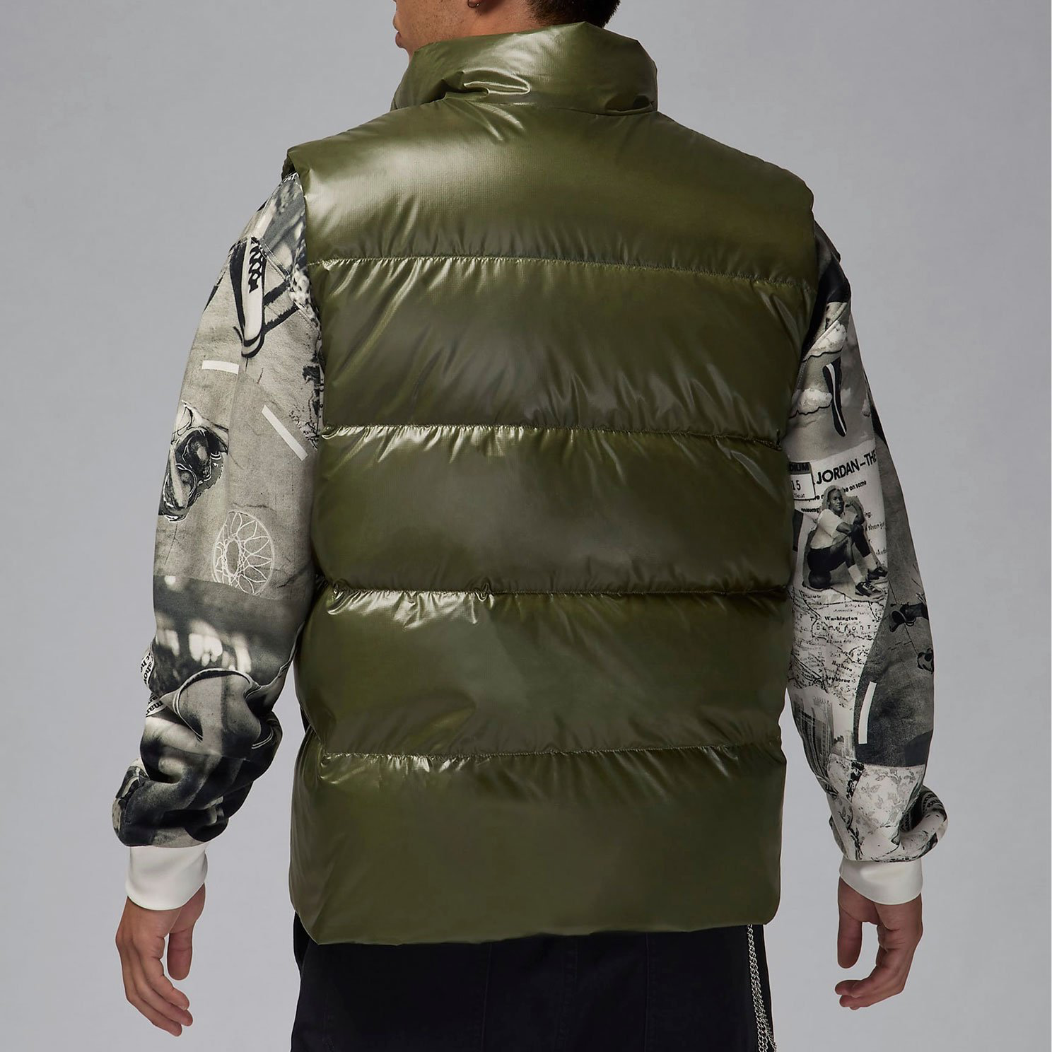 SACAI X NIKE Nike Air Jordan Flight Shine Down Fill verde gilet imbottito da uomo FV7273 taglia XXL