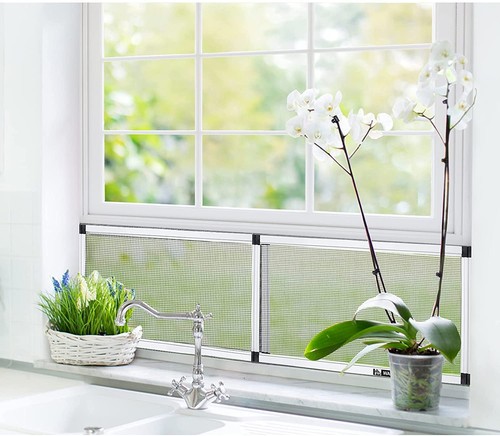 Yoochee Expandable Window Screen, 2 Pack Adjustable Window Screen 15" H x 21"... - Picture 2 of 9