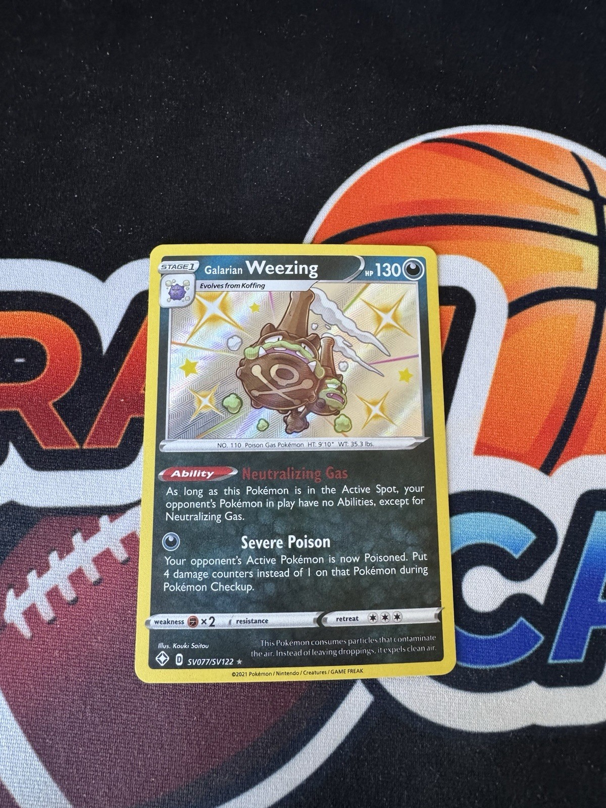 Pokemon - Galarian Weezing - SV077/SV122 - Shining Fates Shiny Vault - Holo