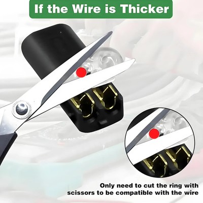 50-Pack Double-Wire Plug-in Connectors – 18-22 AWG Cable Clamp With Locking Buckle, Polycarbonate, 300V 9A, For LED Strips, Audio, Vehicles