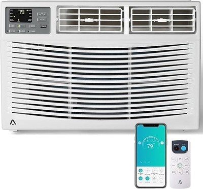   12000 BTU Window Air Conditioner 3-in-1 Cooling Fan & Dehumidifier WiFi & Re