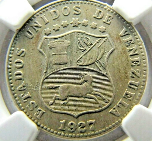 Venezuela 12.5 Centimos (Locha) 1927 NGC AU 50