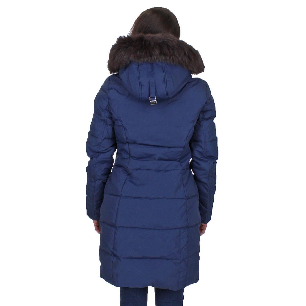 Pajar Womens Annie Navy Temperature Rated Parka Coat Outerwear L BHFO