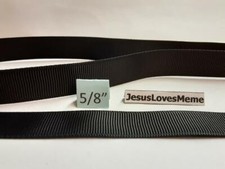 Grosgrain Ribbon 5/8 Inch Solid Black Color Double Sided Crafts Hair Bows 5/8