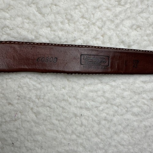 Vintage Dooney Bourke Ledergürtel braun massive Messingschnalle 43 in Taille Made in USA - Bild 4 von 11