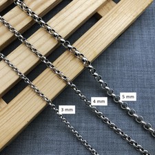 A15 Halskette Erbsenkette 3 mm Sterling Silber 925 Länge wählbar 