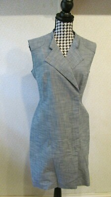 sharagano denim dress Sharagano New York Denim Dress Zip Stretch Blue Indigo sz 14