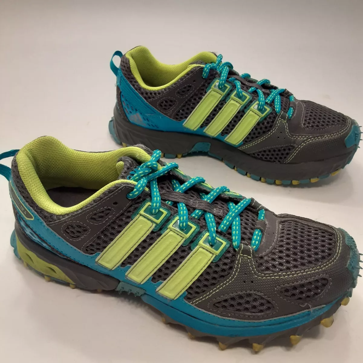 Adidas Kanadia TR 4 6 Lime Blue Grey Trail Shoes | eBay