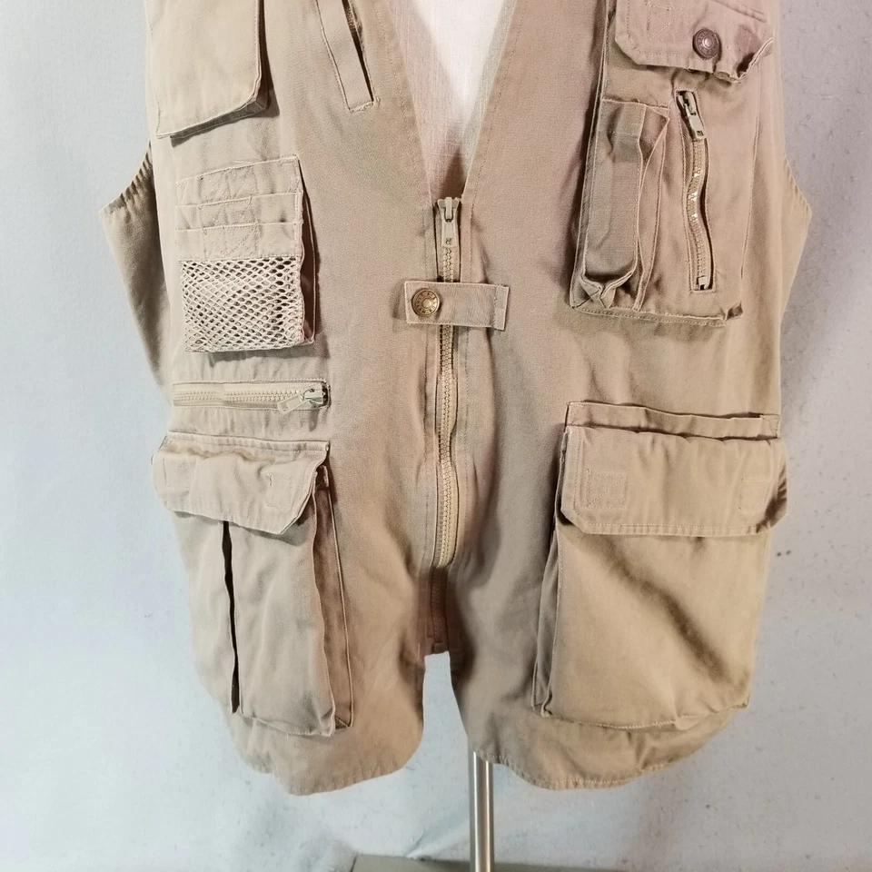 Field & Stream Chaleco Carga Hombre XL Extra Grande Bronceado Pesca Exterior Fotografía Foto 3 de 4