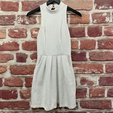 Anthropologie Silence + Noise Dress Womens Small White Boho Floral Embossed