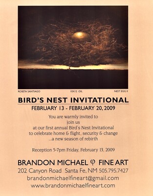 2009 ROSETA SANTIAGO Art Gallery Exhibit ~ Nest Egg 1-Page Magazine PRINT AD