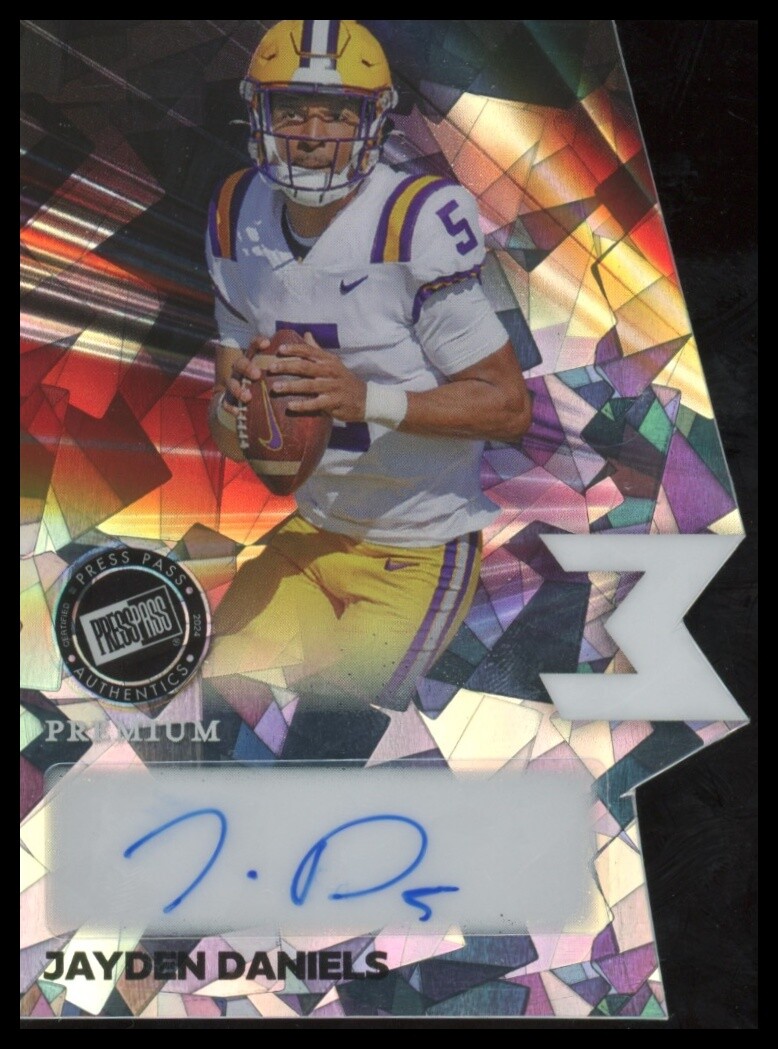 2024 Press Pass Premium #TTL-JD1 Jayden Daniels Triple Threat Auto